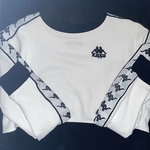 Excellent Condition White Kappa Cropped Sweater